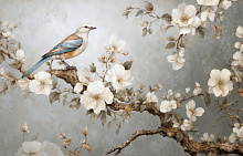 3D обои с рисунком птицы Design Studio 3D Chinoiserie birds AG-CB-002