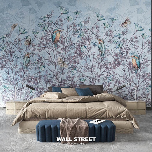 Фотообои в интерьере артикул Botanica 6, БОТАНИКА / BOTANICA, Wall street