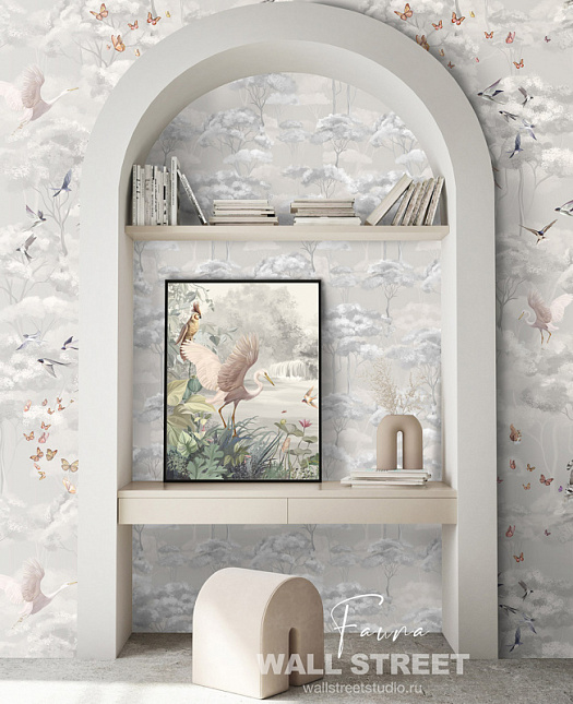 Фотообои в интерьере артикул Fauna 2, ФАУНА / FAUNA, Wall street