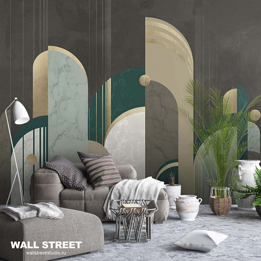 Фотообои в интерьере артикул Deco 2, АРТ-ДЕКО / DECO, Wall street